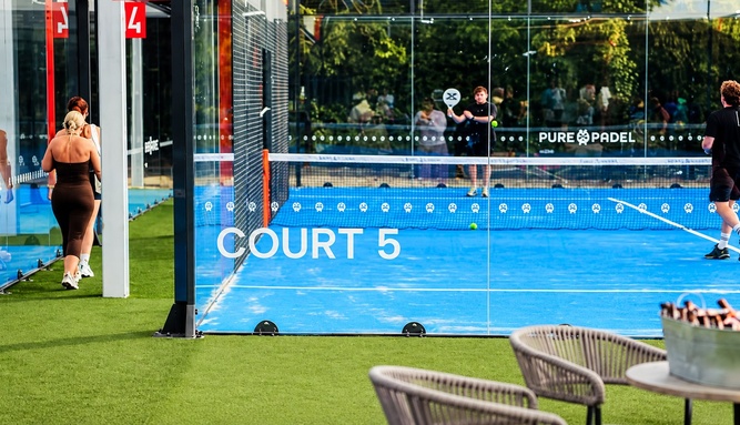 Padel courts at Pure Padel York, where Victor Perez Padel Academy trains in York